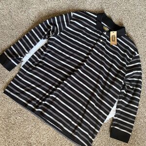 The foundry Supply Co Striped Long Sleeve Polo Shirt New Mens Size 2XL